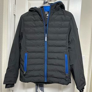 Boys. Black Gerry coat. Hardly worn. Large 14-16